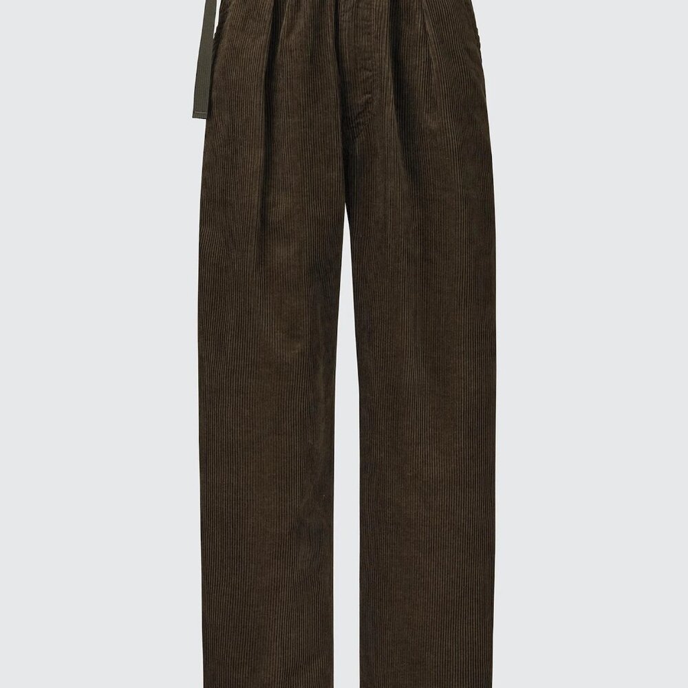 Corduroy Pleated Wide Pants (Uniqlo U; Fall/Winter 2024)